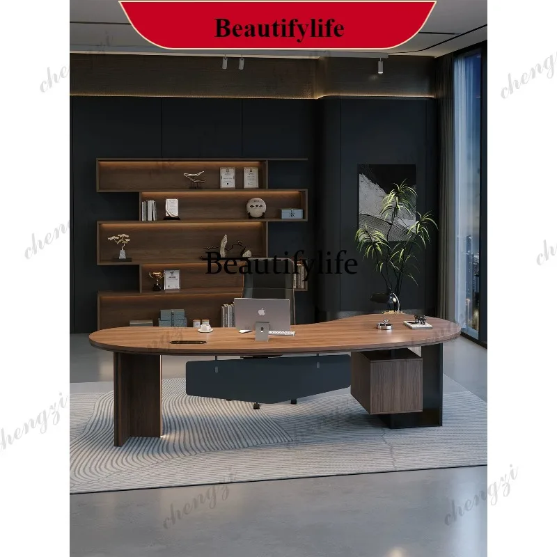 E153 Italian minimalist light luxury desk home modern desk writing desk study
