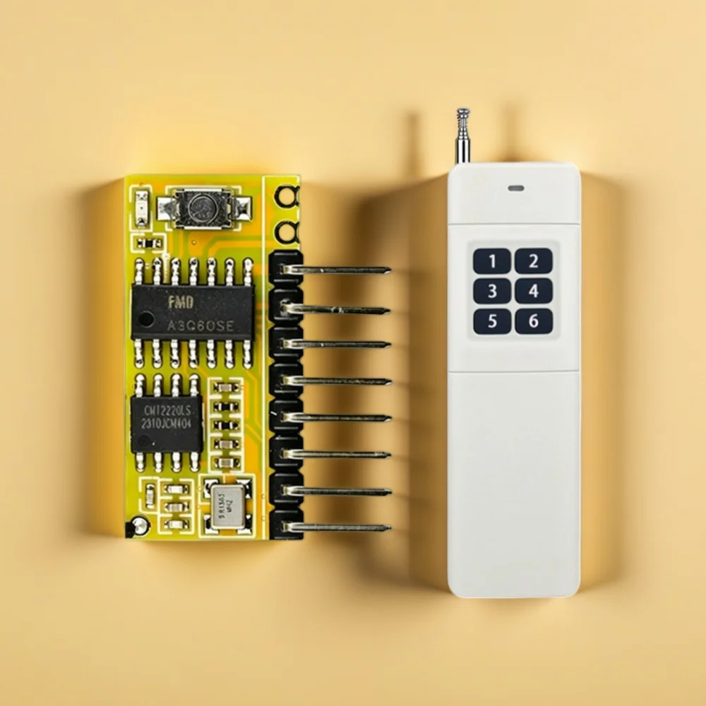 DC 3V-5V 6 Channel RF Receiver Module 433MHz 315MHz High Level Output Wireless Remote Control Switch for Smart Home