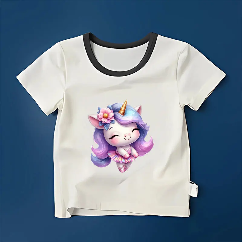 Cartoon Cute Unicorn Heat-sensitive Patches Application Stripes on Kids Clothes ironing Printing for Tops DIY Decals