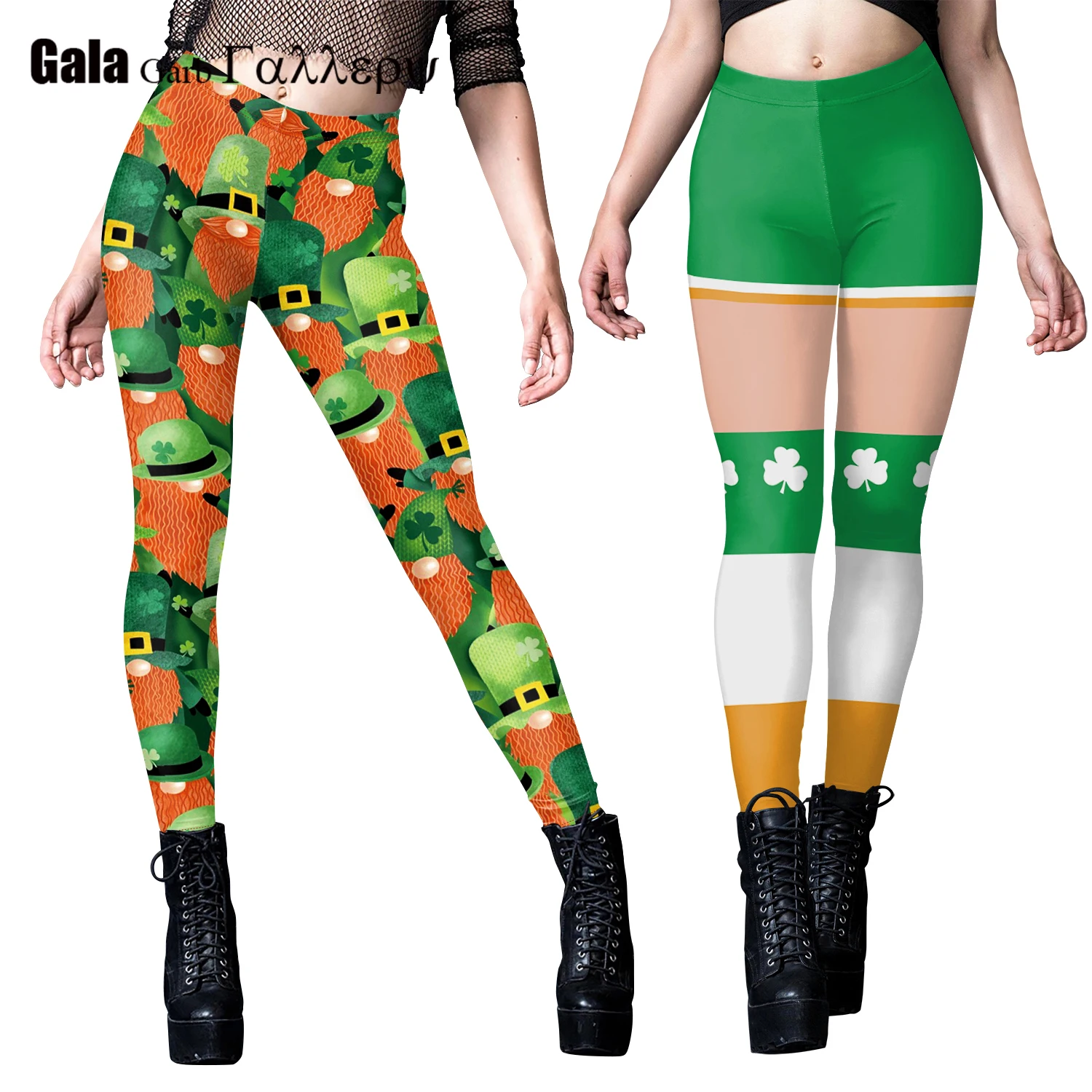 

2026 Сексуальные леггинсы с клевером на день Святого Патрика, женские зеленые колготки, брюки для вечеринок в ирландском стиле, брюки миди на талии для девочек, новые брюки