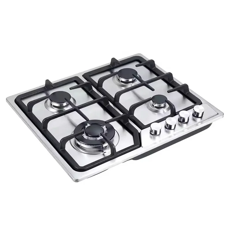 Sabaff 4-Burner Stainless Steel Gas Stove with LPG/Natural Gas Burners