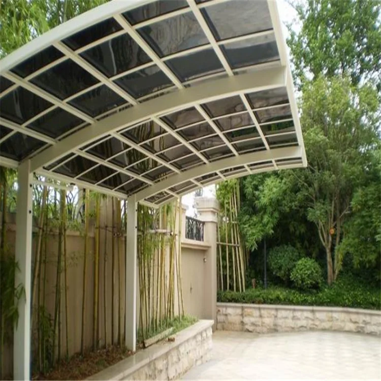 

USU New Design Carport Aluminum Frame Car Port Grey Outdoor Canpoy Garage
