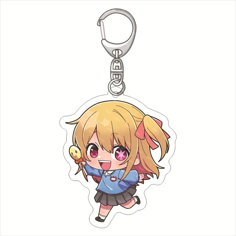 Anime Apron Hoshino Ai Q Edition Acrylic Keychain 6cm Double-sided Hoshino Aquamarin Adorable Kindergarten Children Decorations