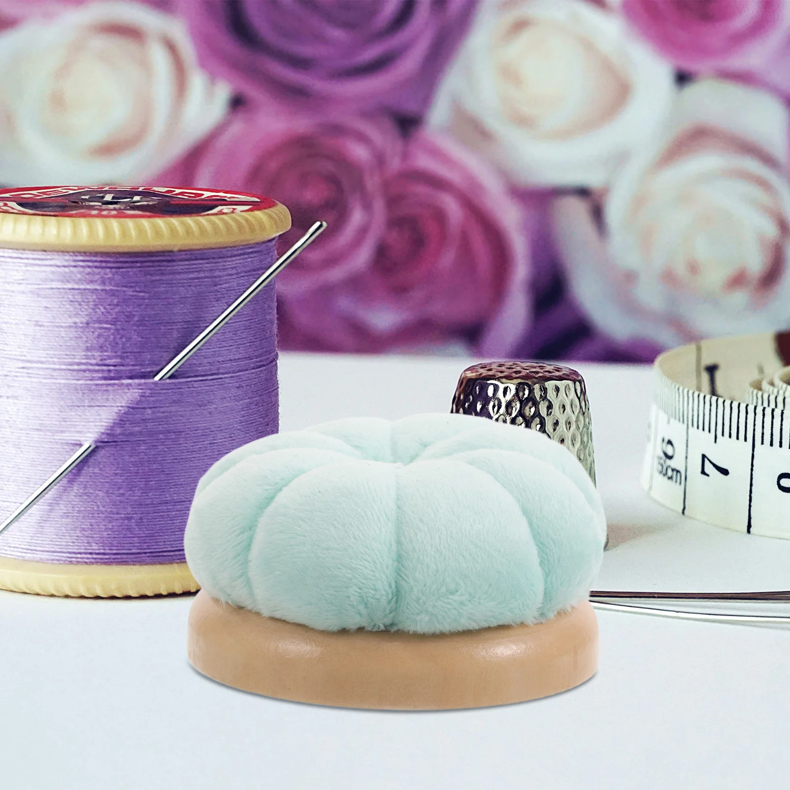 

2Pcs Pumpkin Shape Sewing Needle Holder Pin Cushion Portable Embroidery Needle Storage Sewing Pin Organizer for Home Travel