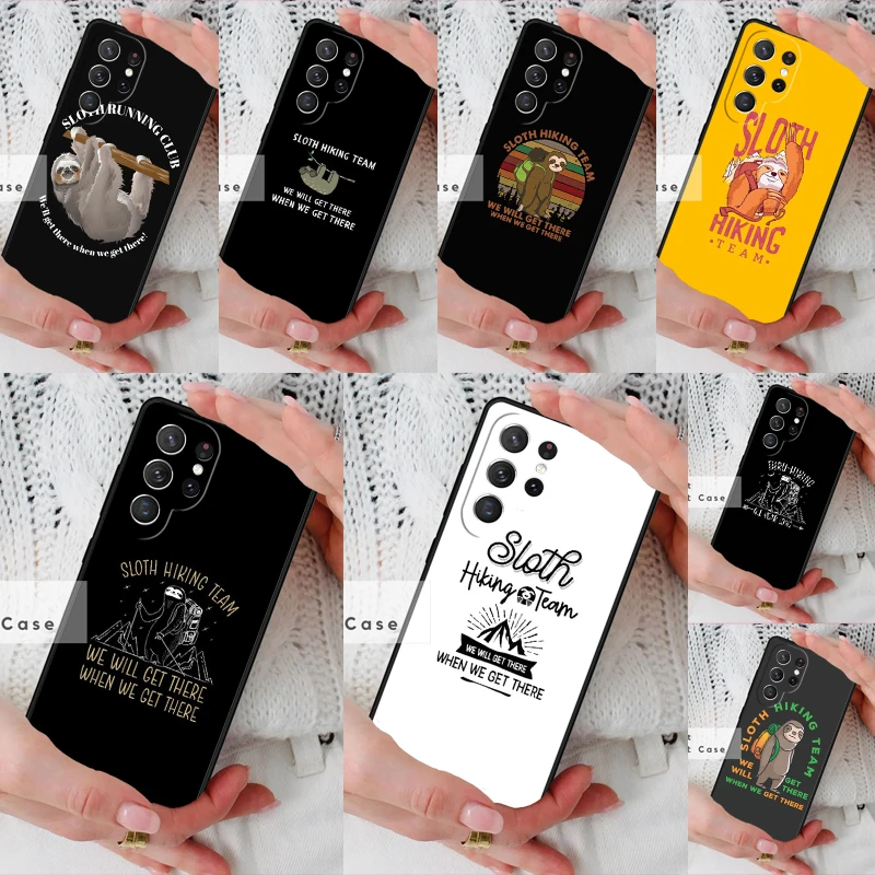 Sloth Hiking Team We will get there Phone Cover Case for Samsung Galaxy S26 Ultra S20 FE Note 10 S24 S23 S21 S25 Plus S22
