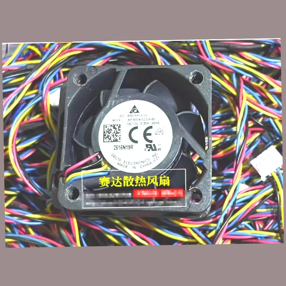 Delta Electronics AFB0412SHB WHX DC 12V 0.35A 40x40x15mm 4-Wire Server Cooling FanIndustrial Equipment Ventilation