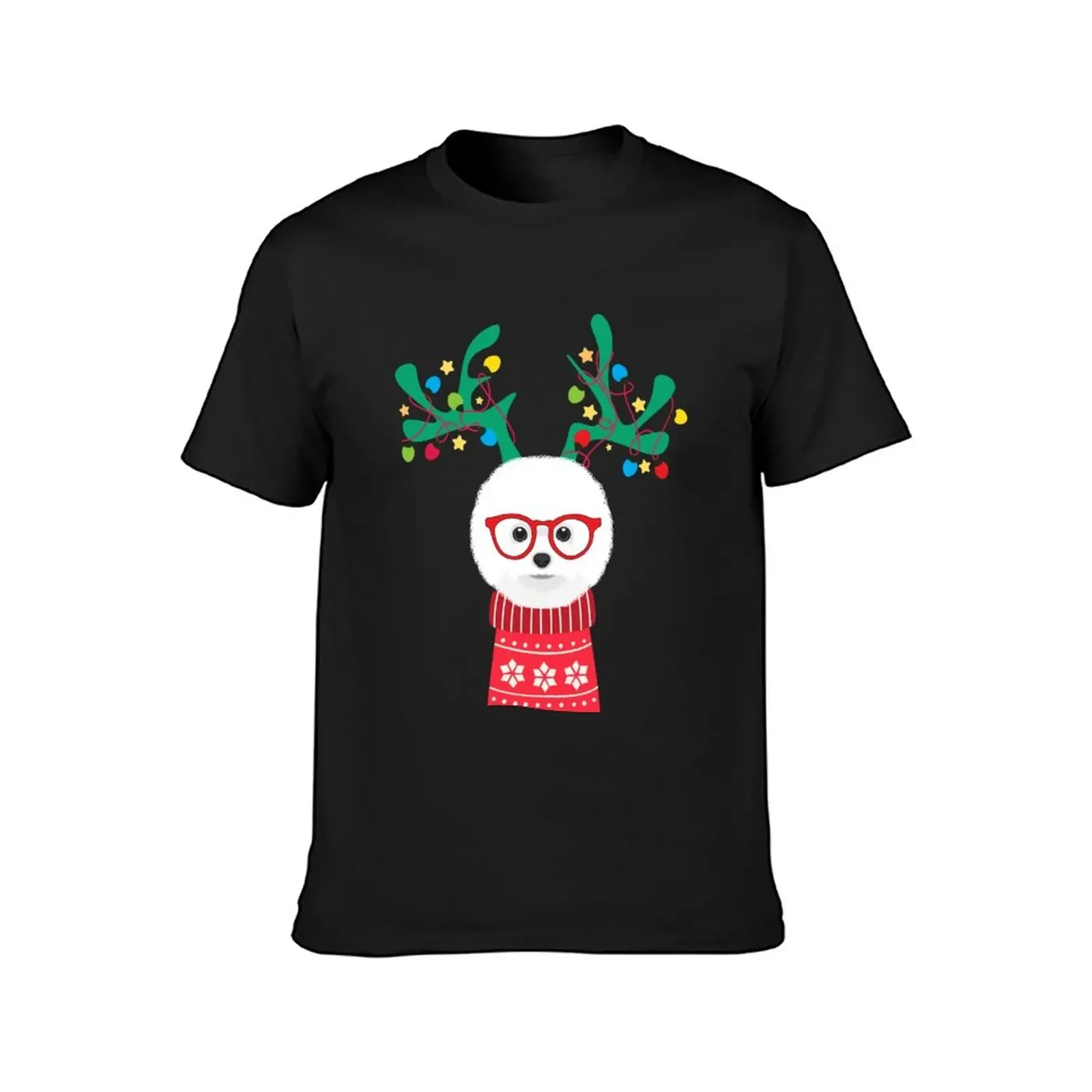 Bichon Frise Funny Holiday Xmas Christmas T-Shirt quick drying cute clothes summer tops t shirt men