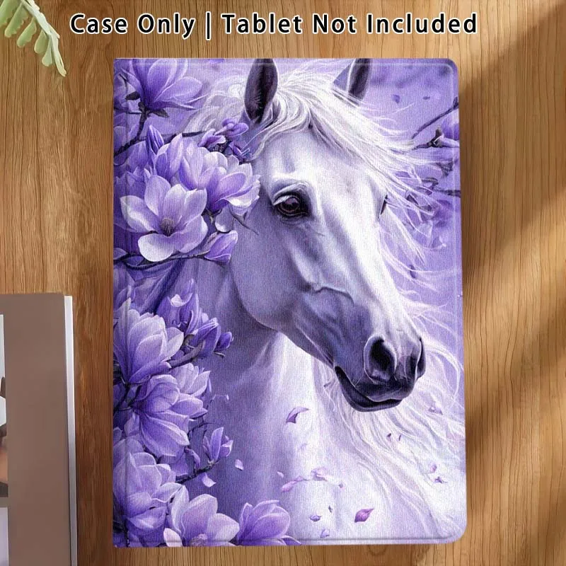 Purple Horse Design For Samsung Galaxy Tab S11 S10 S9 S8 S7 S6 A10.1 A9 A8 A7 10.9 Lite FE Plus Inch Tablet Case