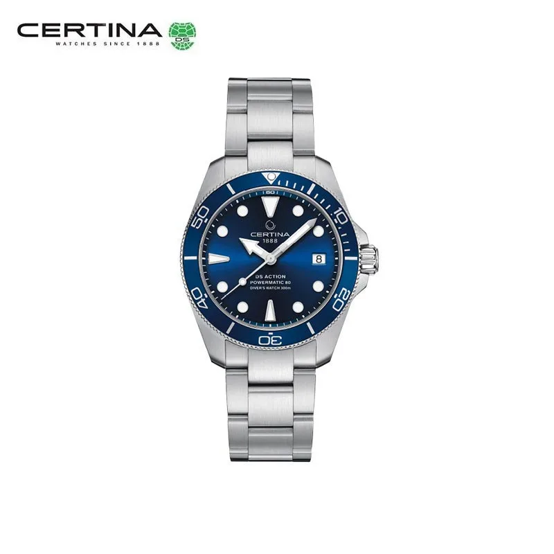 ใหม่ Certina Sea Turtle นาฬิกาผู้ชายสแตนเลสสตีลควอตซ์นาฬิกาผู้ชายธุรกิจกีฬานาฬิกาผู้ชายแบรนด์หรูนาฬิกากันน้ํา.