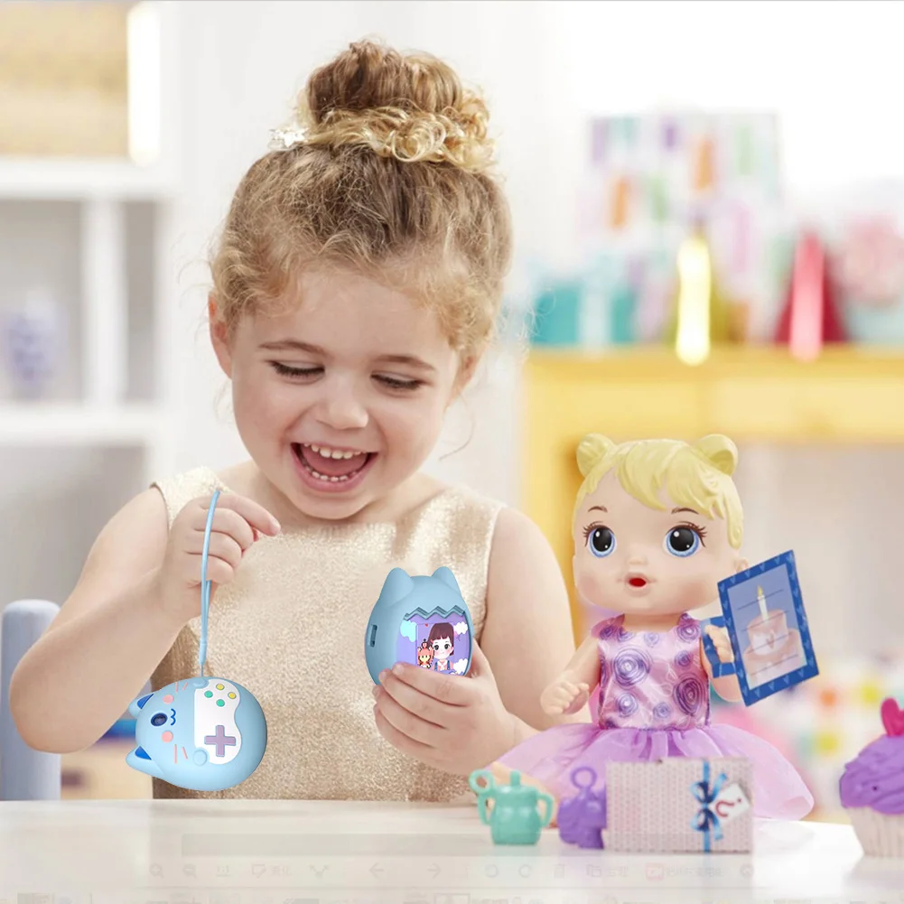 Custodia morbida in Silicone per Console di gioco per animali domestici virtuale Tamagotchi Pix custodia protettiva con cordino regali per bambini (solo guscio)