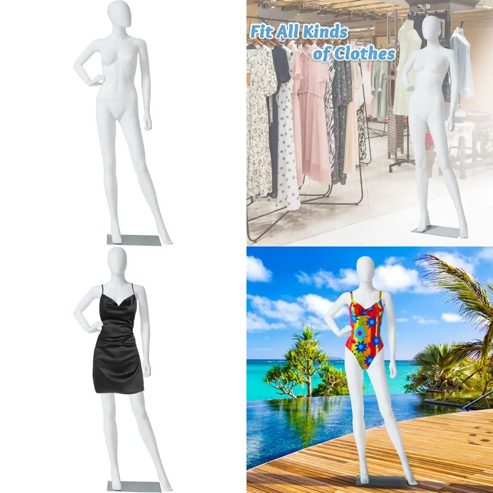 

Манекен женский 5,8 футов с металлической подставкой для ритейла, косплея и демонстрации модной одежды