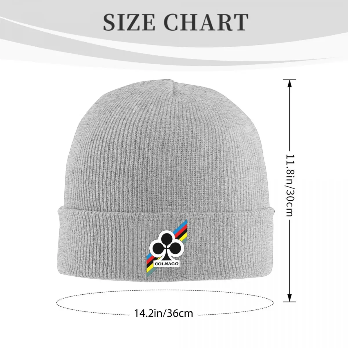 Colnago Fashionable Acrylic Knit Beanie with Ribbed Design, Warm Winter Hat for Men and Women, Lightweight and Comfortable