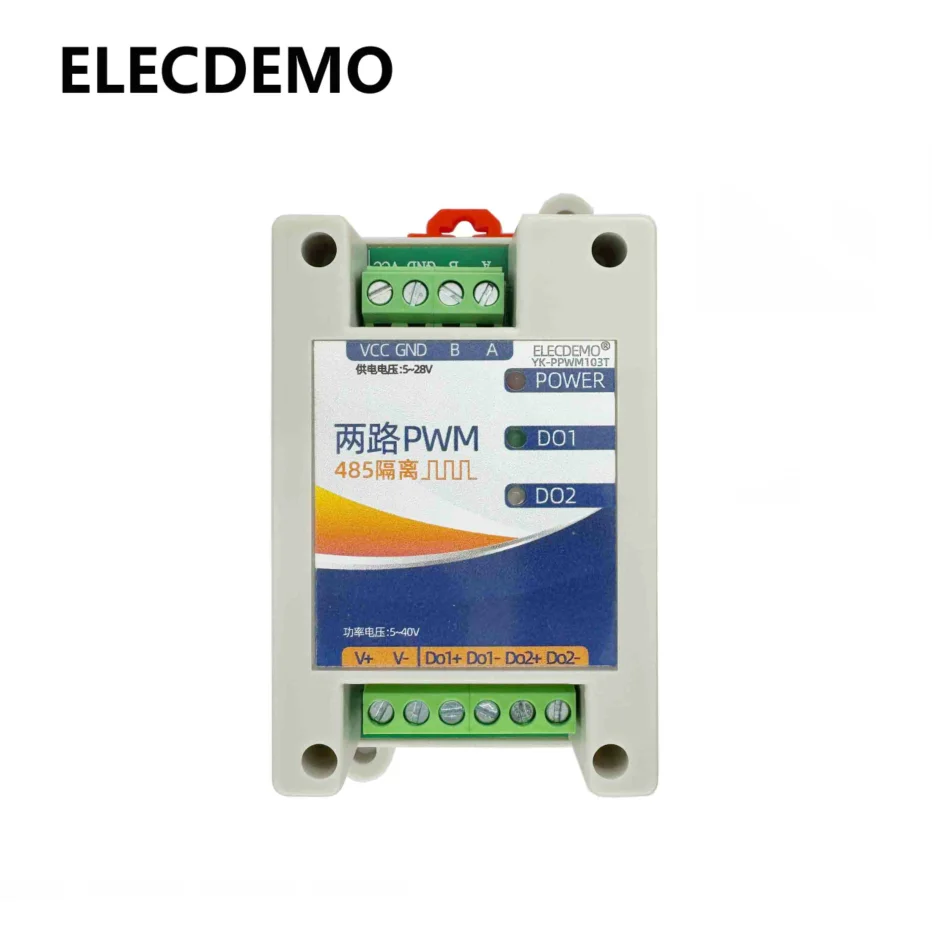 485 to PWM output control module, adjustable pulse frequency and duty cycle signal generator, high current MODBUS