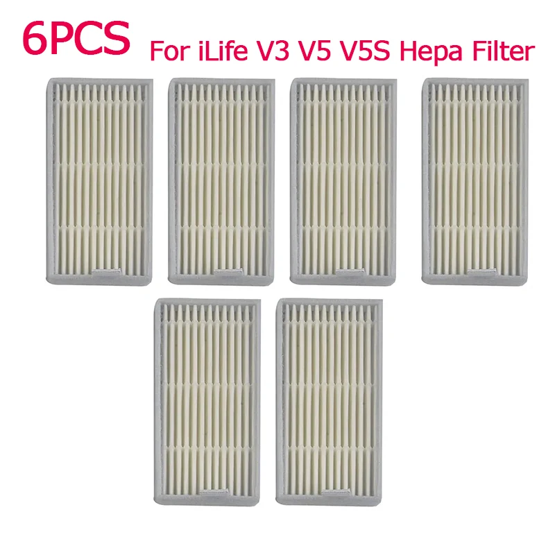 For ILife Hepa Dust Filter V5 V5S V3 V3S V5Pro Sweeping Robot Vacuum Cleaner Accessories Spare Parts Replacement Consumables