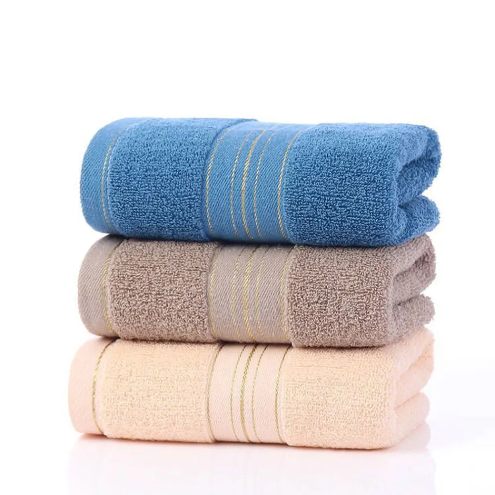 

Cotton Bath Towel Increases Water Absorption Adult Bath Towel Solid Color Golden Silk Soft Affinity Face Towel