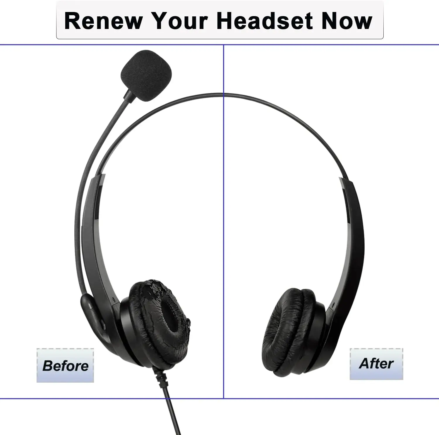 Almohadillas de Repuesto para Auriculares Plantronics, Almohadillas de 50 mm Diseñadas para Auriculares Plantronics HW251N HW261N HW510 Blackwire