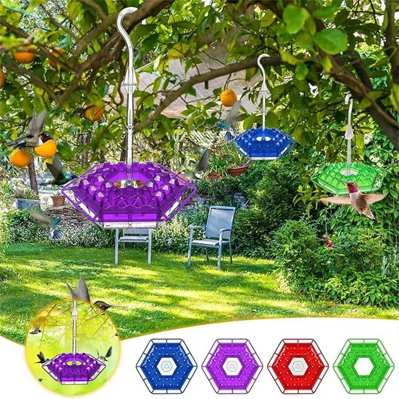 

Outdoor Hummingbird Feeder with Perch and Built-in AnthillEasy To Clean and Fill Bird Feeder Hanging Garden Patio Decorations