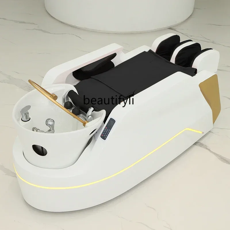 Cama de shampoo de massagem elétrica automática de última geração multifuncional cama de terapia de cabeça tailandesa barbearia