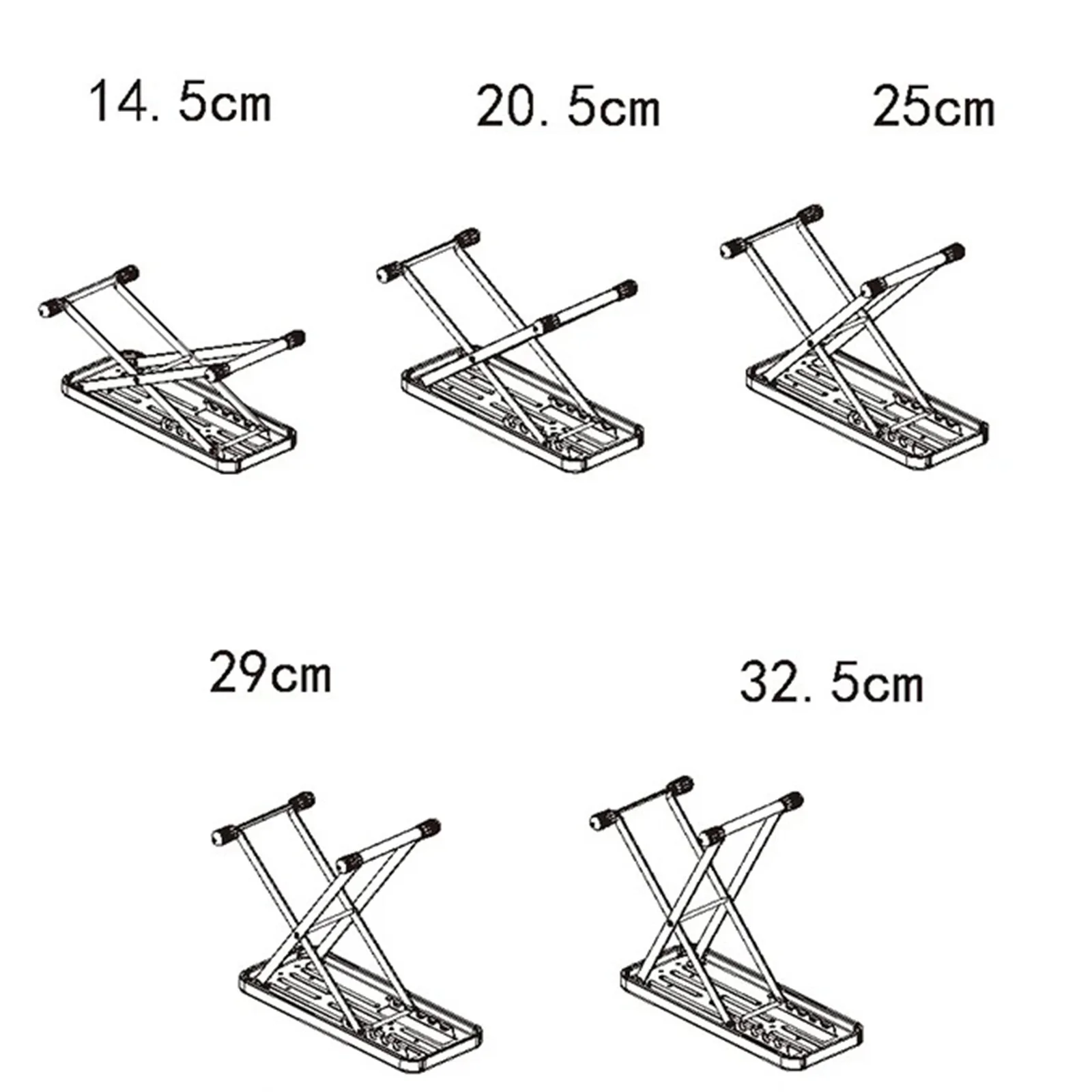 GALUX Guitar Footrest Pedal Folding Adjustable 5-Position Height Footboard Metal Non-Slip Rubber Pad Guitar Parts & Accessories