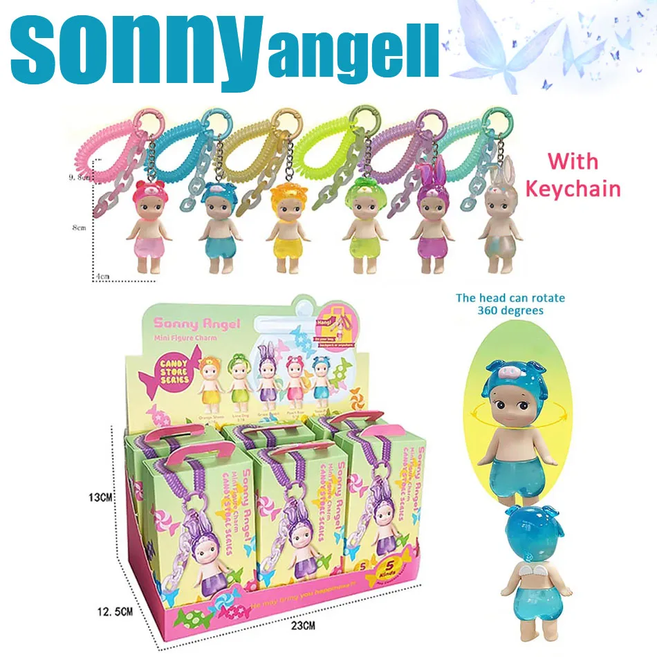 Sonny Angel Hippers Dreaming Candy Store Series Vegetable Cat Anime Figures Ornaments Dolls Children Keychain Gifts