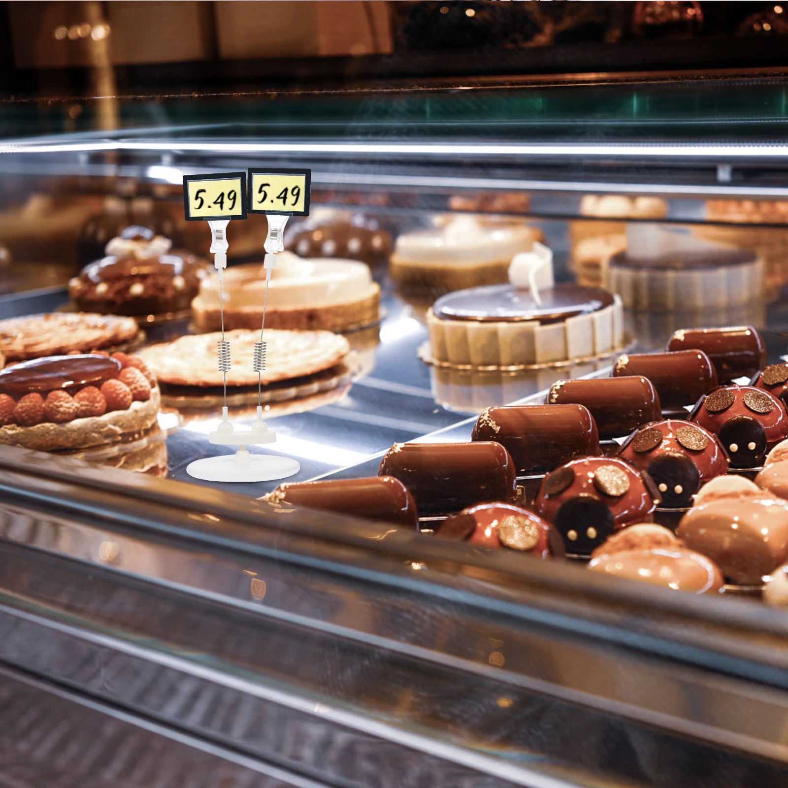 Spring Shake Card Clip Name Price Tag Holder Label Stand Display Practical Memorandum