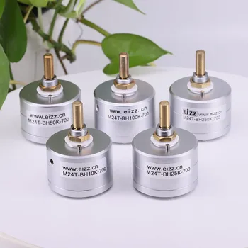 1pcs EIZZ volume potentiometer LOG stepped type 10K 25K 50K 100K 250K 24 steps Hifi DIY Mono volume attenuator