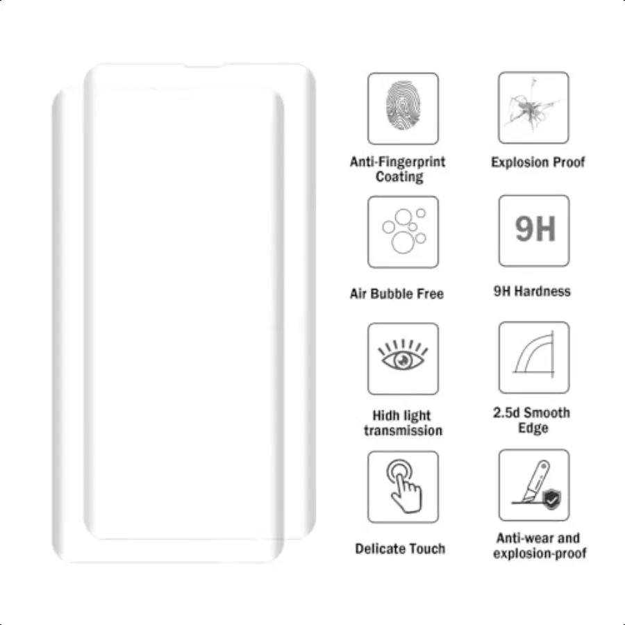 Затемненное стекло Fim, предназначенное для Samsung Galaxy S10 Plus, 6,4-дюймовая защитная пленка для экрана 9H, против царапин, HD, без пузырей, 2 шт.