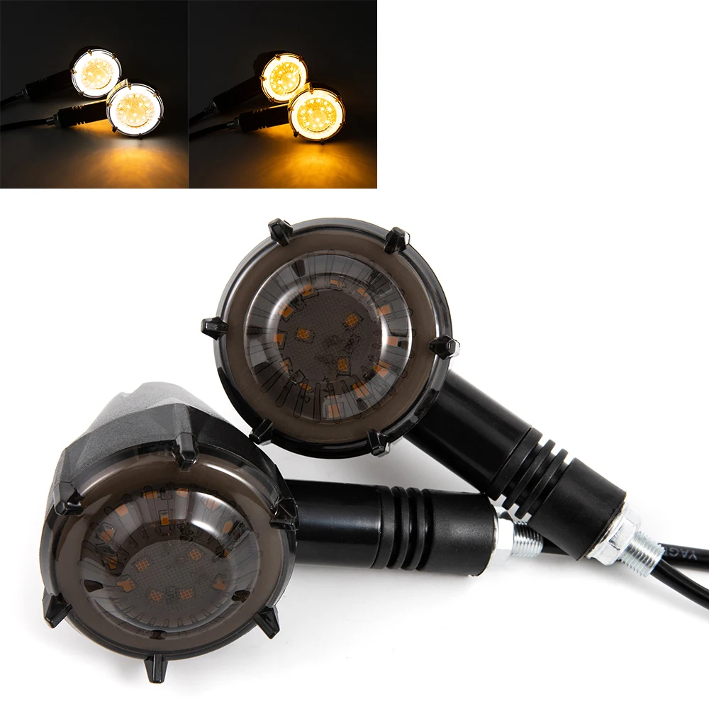 

12V Motorcycle Turn Signals Light For Harley Chopper Motorbike Scooter LED DRL Motorbike Led Indicator Daytime Running Lights