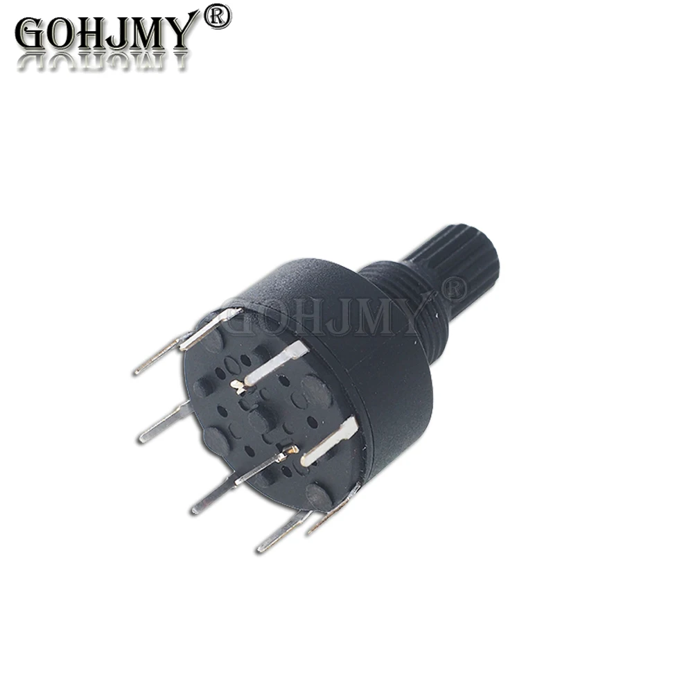 1PCS RS16 Plastic 16MM Rotary Band Switch 1 Pole 5 6 8 Position 2 Pole 3 Position 2 Pole 4 Handle Length 15MM Axis Band Switch