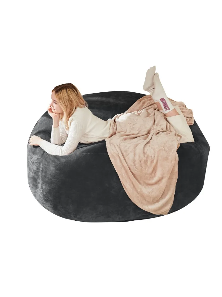 Ye 5-Foot Bean Bag Sofa Chair: Ultra-Soft Reading Lounger for Adults, Perfect for Bedroom, Balcony and Cozy Corners