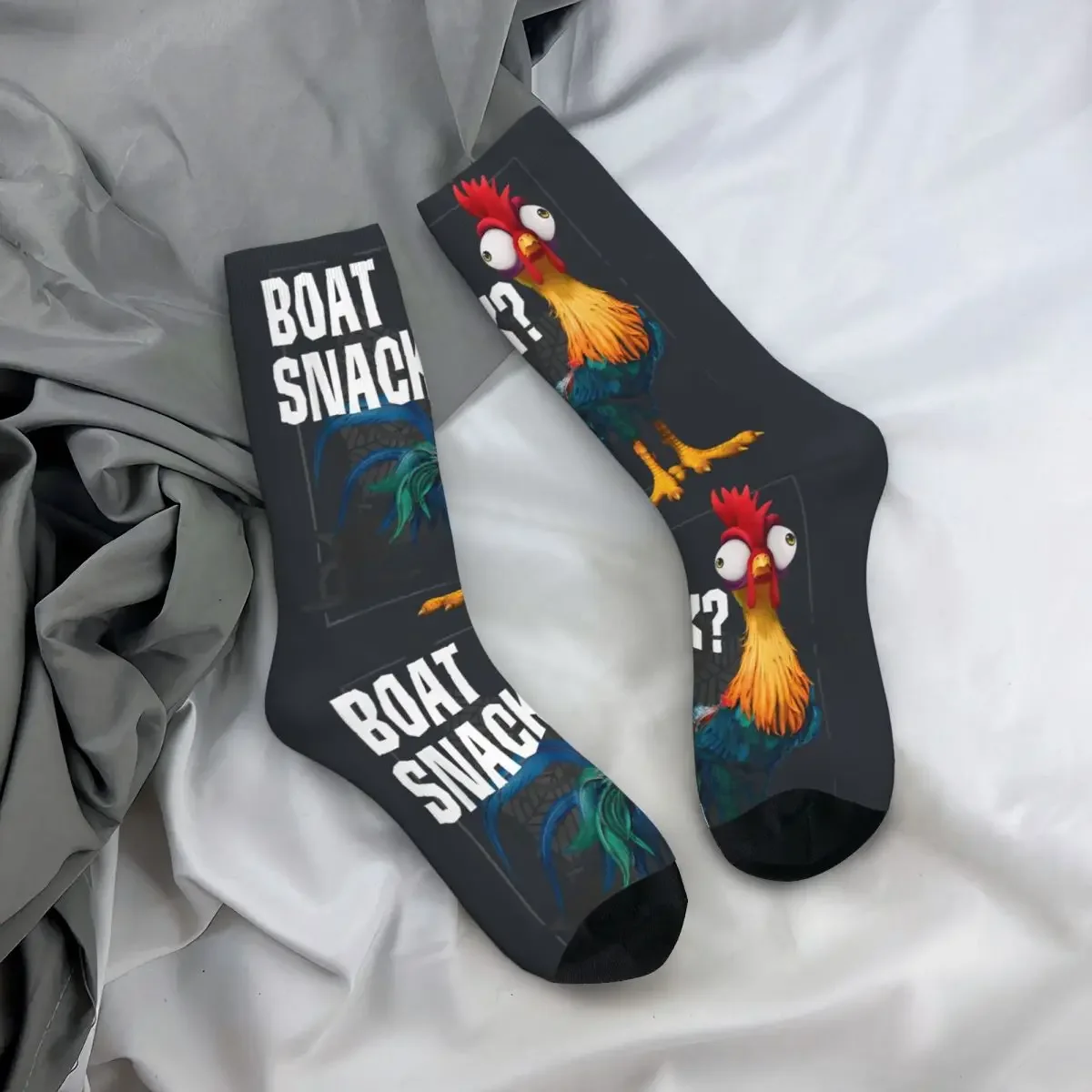 Moana Hei Hei Boat Snack Vintage Style Poster Socks Men\'s Women\'s Fashion Socks Spring Summer Autumn Winter Stockings Gift