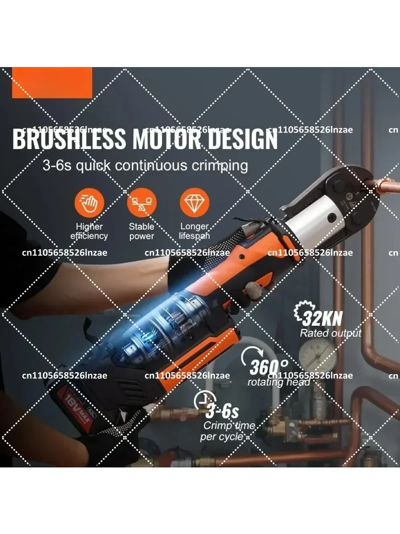 18V Electric Pipe Crimping Tool Kit for Copper Tubing - Home Improvement Power Tools with 1/2 to 2 Inch Press Function