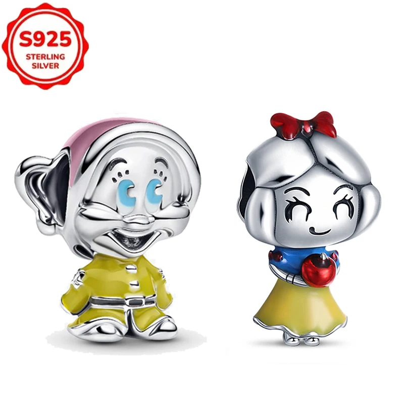 

Plata De Ley 925 Серебро Disney Apple Princess Подвески из бисера Горячие для женщин Оригинальный браслет 925 Браслет DIY Ювелирные изделия Подвеска Подарок