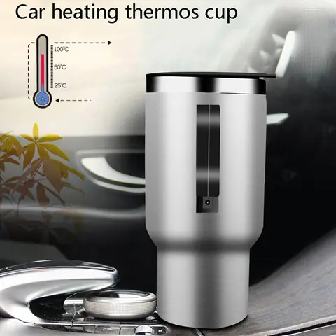 12V 450ml 스테인리스 차량용 히팅 컵 전기 히팅 차량용 주전자 가열 머그 USB 히팅 차량용 커피 머그 텀블러