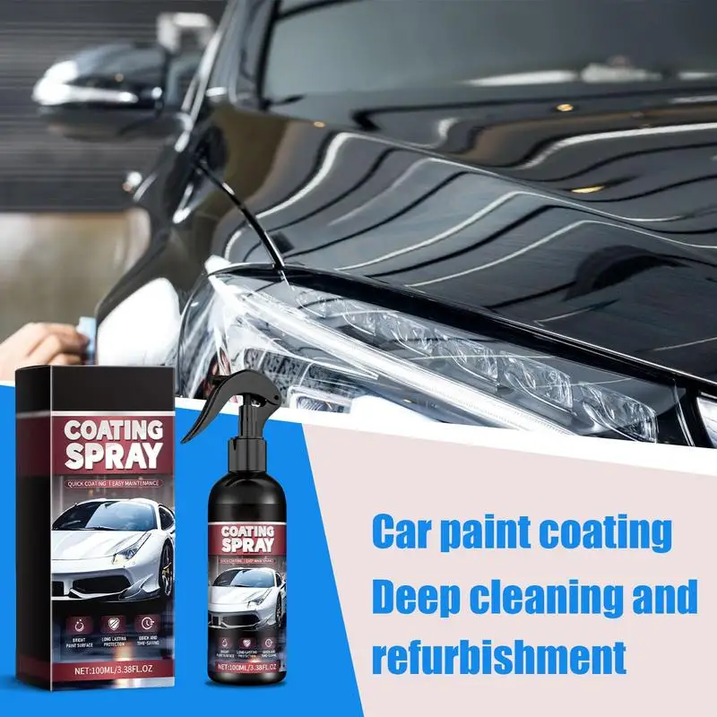 Spray De Limpeza De Revestimento De Carro, Agente Nano Polonês, Cera Rápida, Spray De Polimento Para Tintas E Rodas De Metal