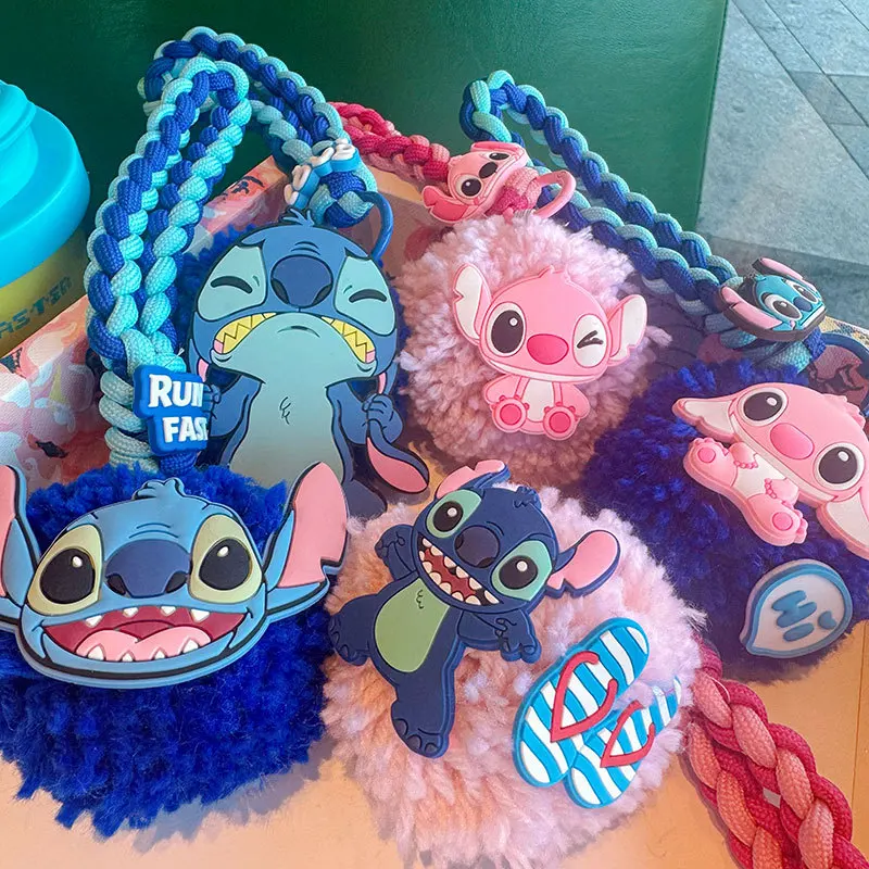 

Stitch ‌lilo & Stitch New Style Cute Bag Pendant Keychain Car Trailer Key Plush Heart Female Best Friend Gift Surprise