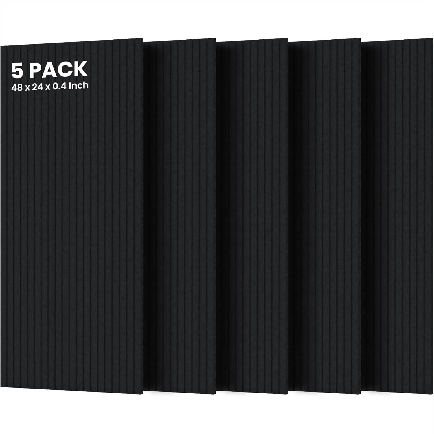 

5 Pack Acoustic Panels 47.2x23.6x0.35in Sound Proof Panels for Walls, Premium Sound Absorbing, Decorative for Media Room Office