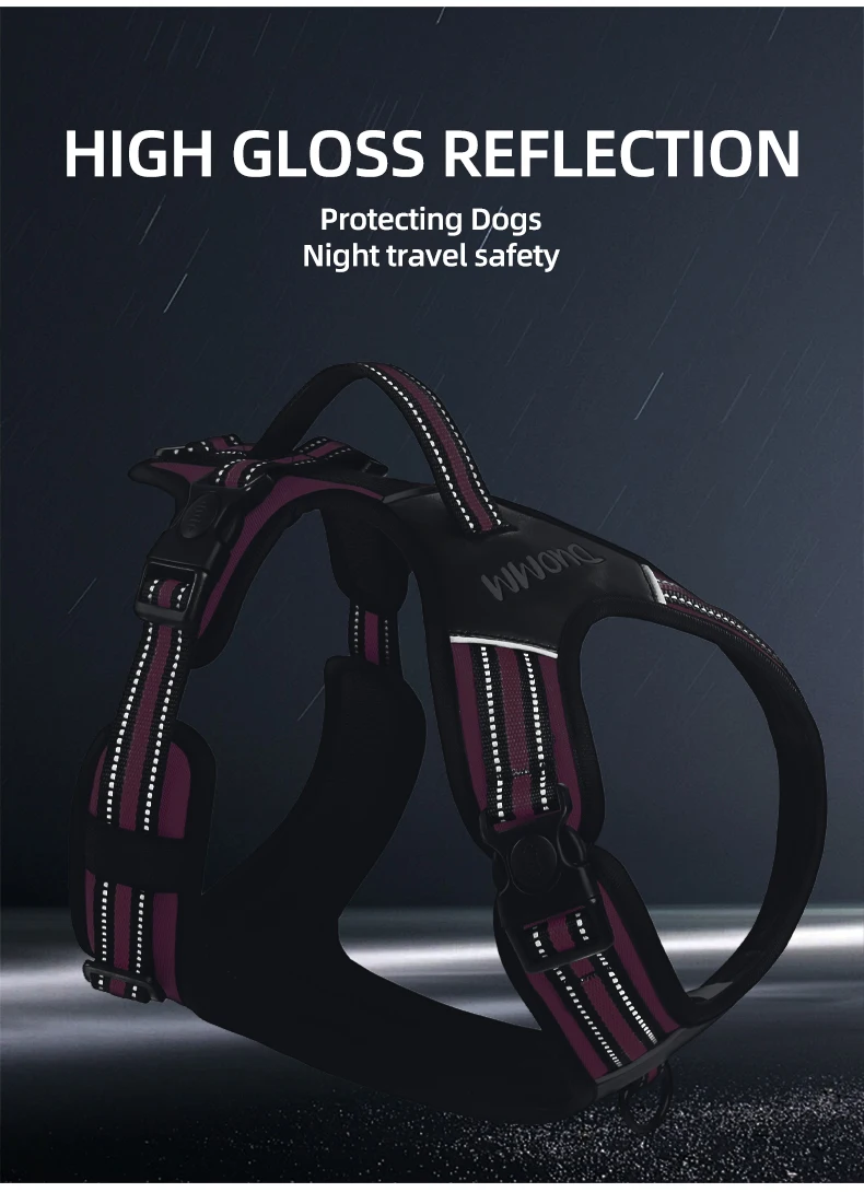 The vest reflective adjustable explosion-proof impact dog chest strap is suitable for medium and large dog pet chest strap