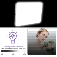 Luz LED para vídeo con trípode profesional, Panel regulable con Control remoto, iluminación para estudio fotográfico, lámpara de relleno para fotografía en vivo