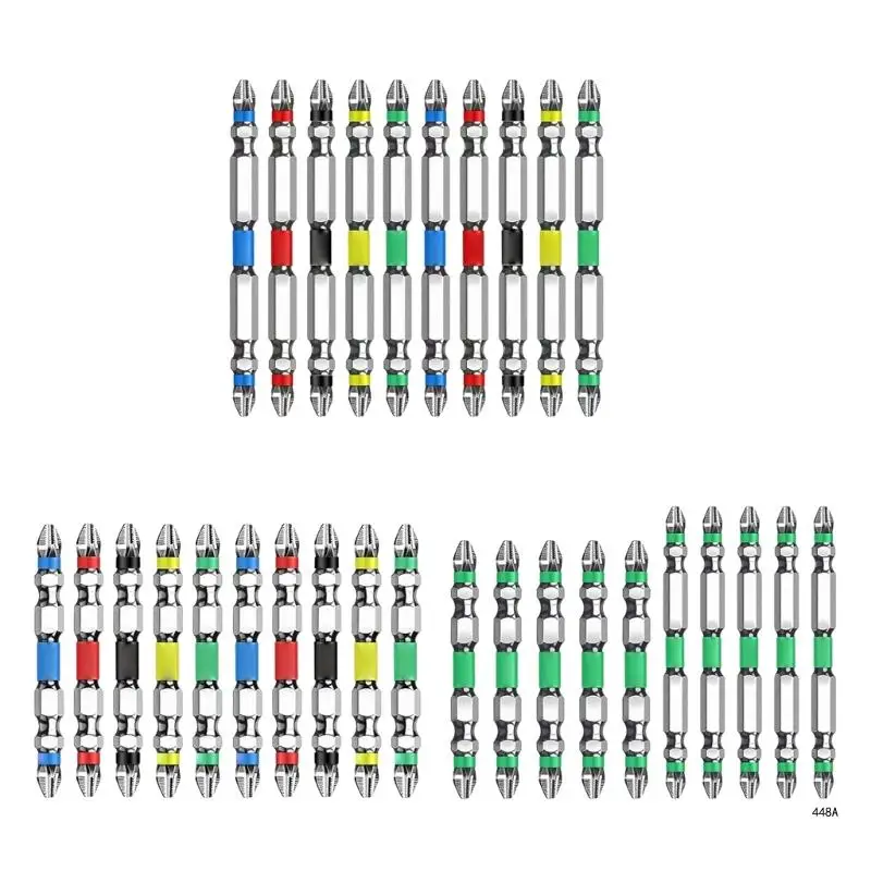 10Pcs Strong Magnetic Cross Double Head Screwdriver Bits 65/100mm Electric Screw Driver Drill Bit Screwdriver Bit Set