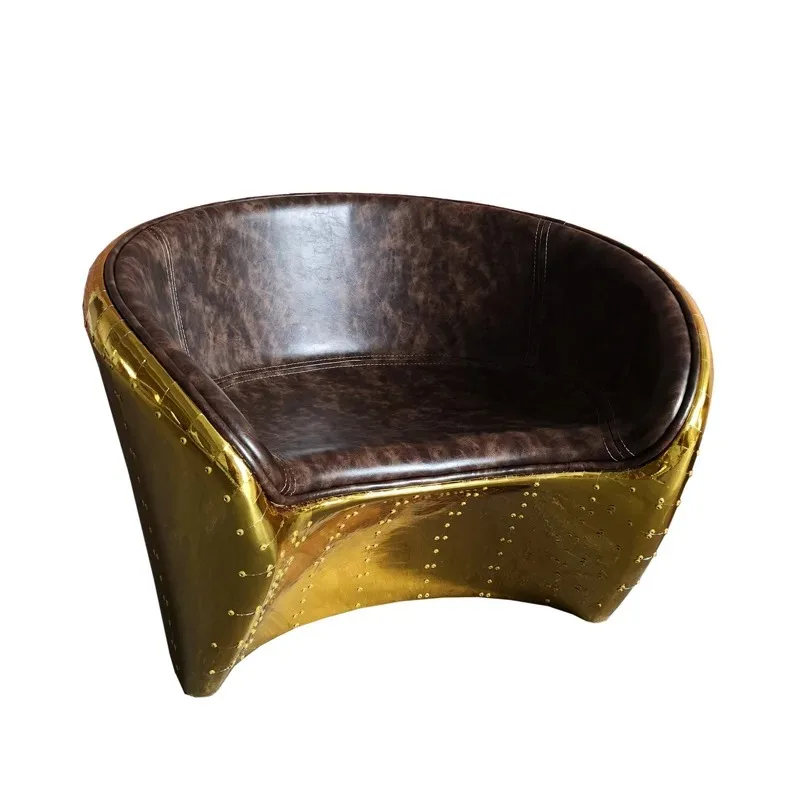 

Aluminum leather rivet negotiation enclosure casual sofa cafe chair club chair