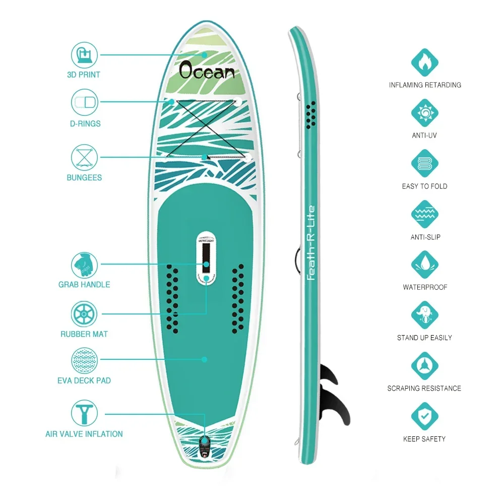 

2026 FUNWATER Paddles Surfboard Inflatable sup Surf Inflatable Surfboard sup Padle Board 2021 Wakeboard Surfing Board