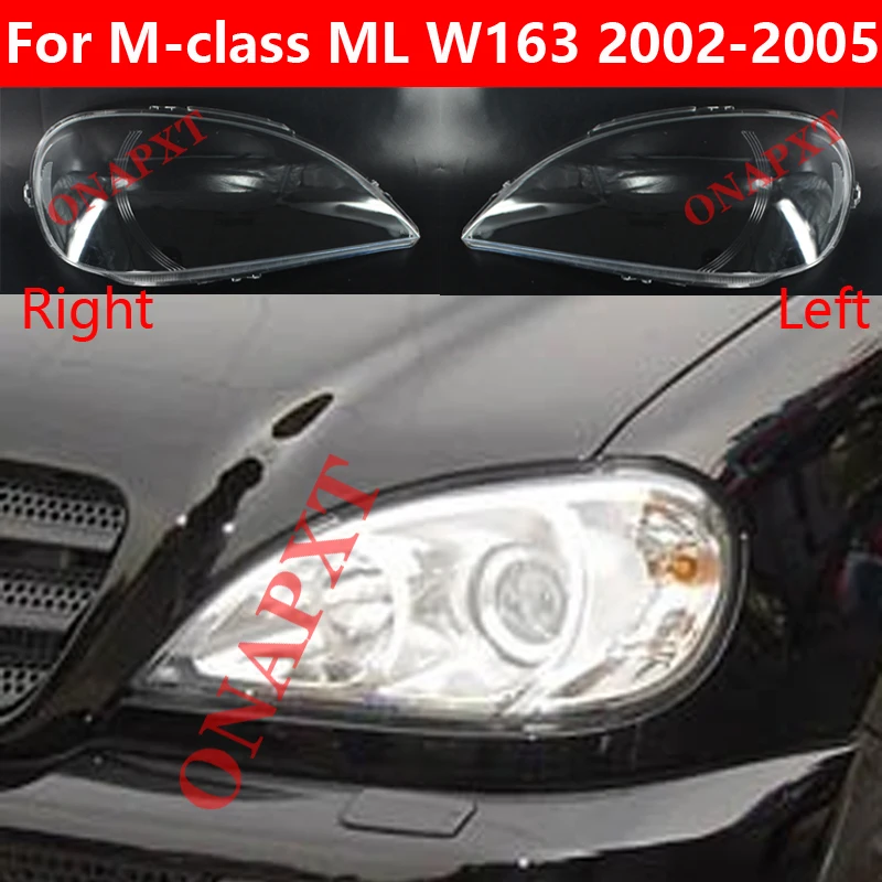 Car Front Headlight Cover For Mercedes-Benz M-class ML W163 2002-2005 Headlamp Lampshade light Shell glass Lens Cover