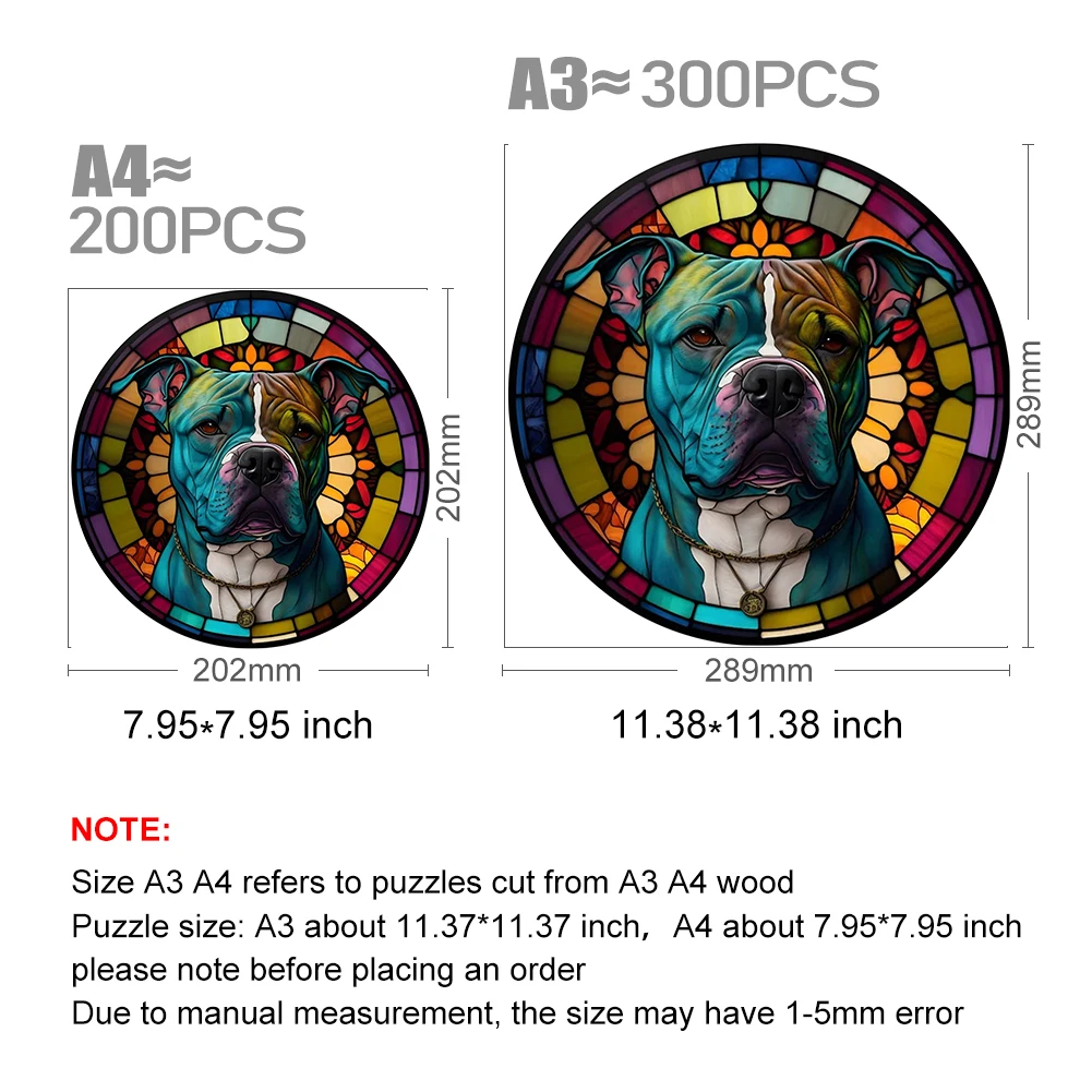 Puzzle 3D en bois de forme ronde pour animaux, boîtes de puzzle secrètes, jouets surprise pour chien mignon Mandala, jeux créatifs