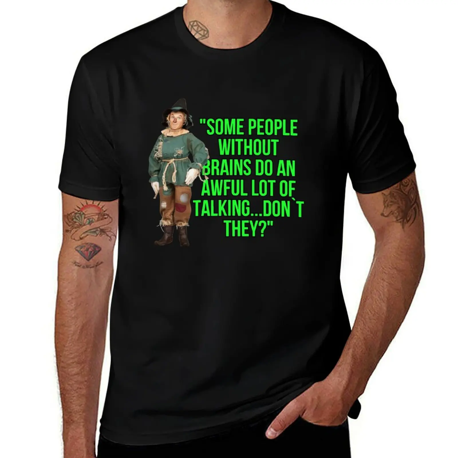 

Wizard Of Oz Quote Scarecrow T-Shirt men t shirt cotton 100% cotton t shirts man 100%