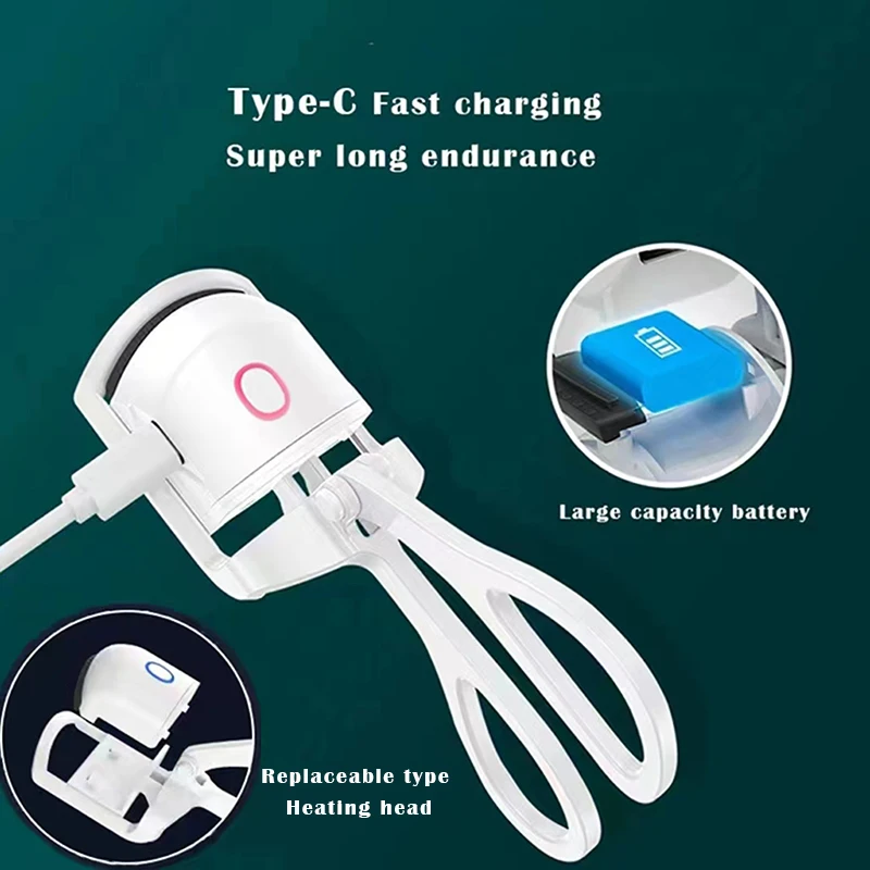 Portable Electric Heated Eyelash Curler Comb Eye Lash Perm Long Lasting Eyelashes Curls Thermal Eyelash Curler Makeup Tools