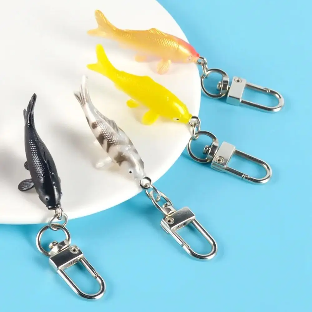 New Cute Fish Keychain Creative Fashion Simulation Lucky Koi Car Bag Pendant Hanging Accessory Souvenir Gift