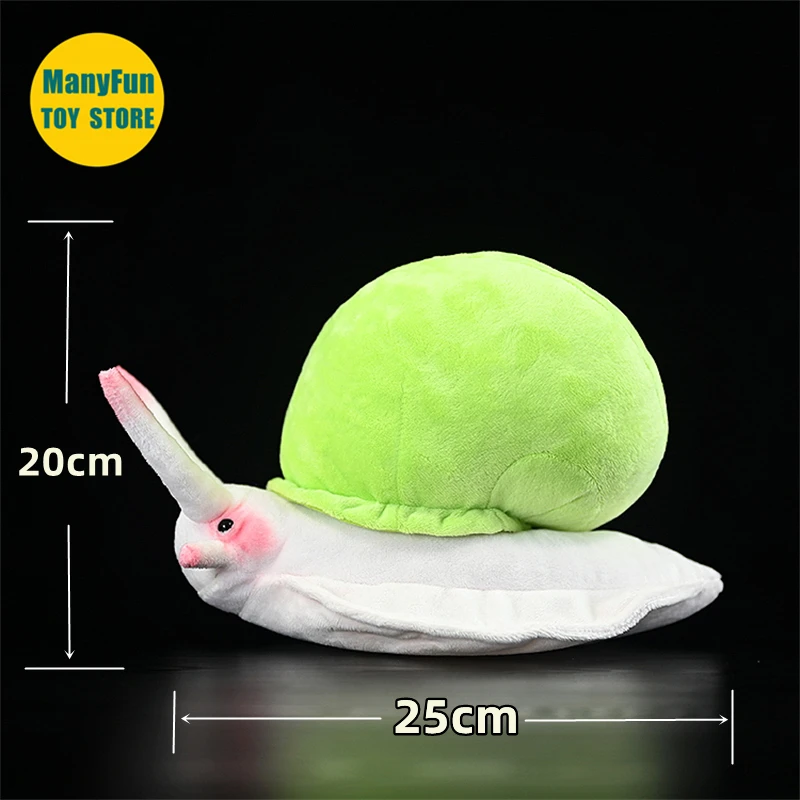 Snail Plush Toy High Fidelity Leptopoma nitidum Plushie Snails Peluche Lifelike Stuffed Animals Simulation Doll Kawai Toy Gifts