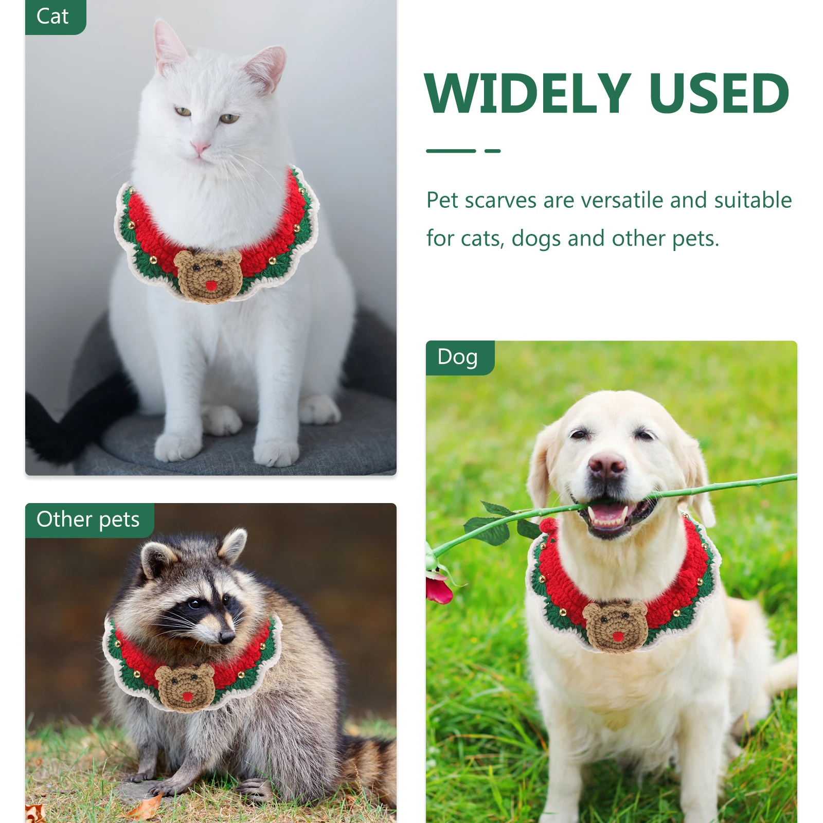 

Santa Claus Dog Scarf Christmas Decorative Pet Cat Gift Pink Hoodie 20 25cm S Size Warm Knit Easy Wear Parties Photo