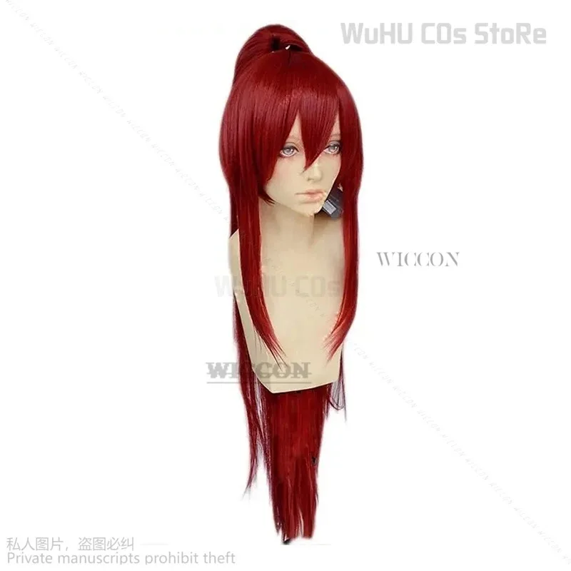 Disfraz de cola de Hada de Anime para mujer, sujetador Erza Scarlet, uniforme japonés Unisex para fiesta de Halloween, pantalones envolventes en el pecho, traje, peluca, tatuaje